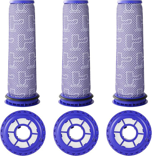 Replacement Filters for Dyson DC41 DC65 DC66 UP13 UP20 UP30 3 Post-Motor Filters and 3 Pre-Motor Filters for Dyson Ball Animal 2 Ball Animal 3 Vacuum Replaces Parts# 920769-01 & 920640-01 (DC41 3 Set)