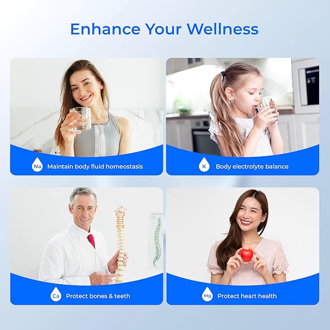 Waterdrop WD-MNR35 Remineralization Filter, 1/4" Quick Connect Mineral Filter for Undersink Reverse Osmosis System, Restore Essential Minerals for RO System, RO Mineral Filter System, 2-Pack