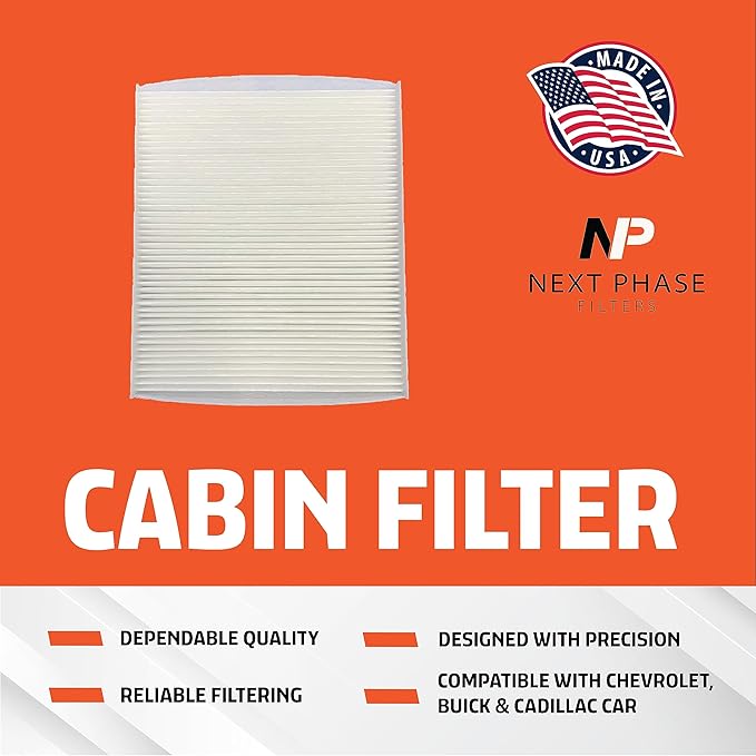 Cabin Air Filter Replacement - Pack of 1 - Made in USA - Compatible with Various Chevrolet, Buick & Cadillac Car Models - Replaces O.E. 13271190, CF181