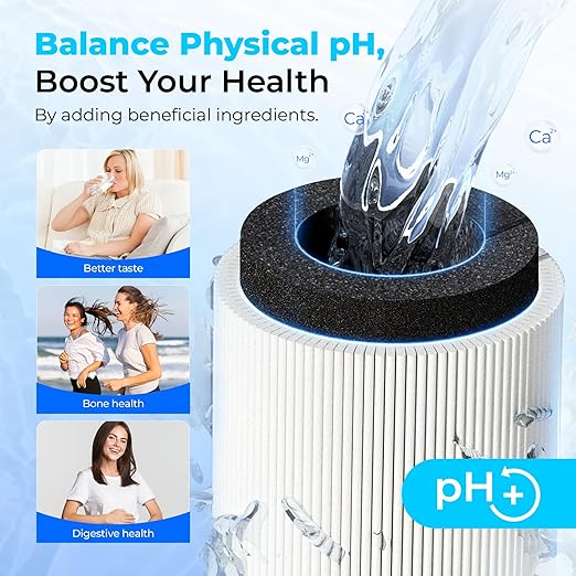 Waterdrop TSB-ALK 8 Layer Slightly Alkaline Under Sink Water Filter System, Reduces PFAS, PFOA/PFOS, Fluoride, Chlorine, Bad Taste & Odor, with Dedicated Faucet, Under Sink Water Filtration System