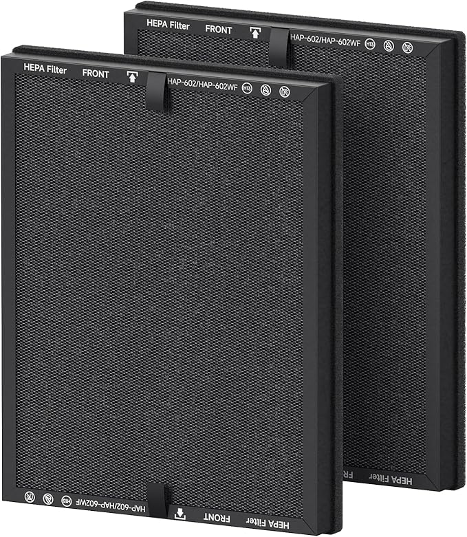 HAP602 Replacement Filter for ECOSELF HAP602/HAP602WF Air Purifier, 3-Stage filtration Filter Replacement, 2 Pack