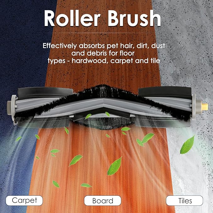 (2 Pieces) T20 Omni Roller Brushes for Robotic Vacuum ECOVACS DEEBOT X1 Omni/ T20 Omni/ T10/ T10 Plus/ T10 Turbo/ T10 Omni, Robot Vacuum Cleaner Roller Brush Kit, Replacement Parts