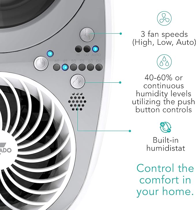 Vornado UH100 Ultrasonic Humidifier with Fan Assisted Humidification