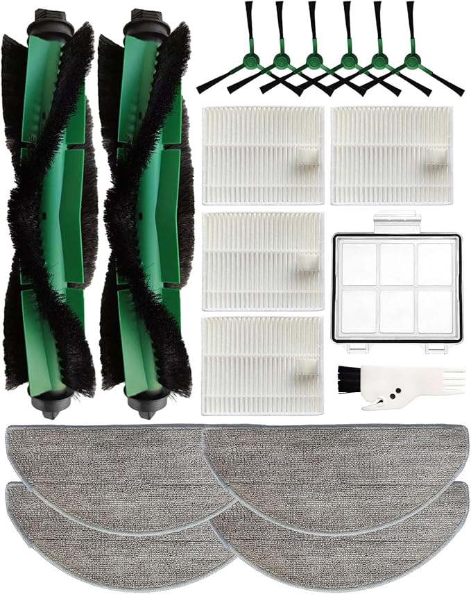 18 Pcs Replacement Parts for iRobot Roomba 105 Combo/104 Combo/Roomba Combo Essential Y0140/Y0112/Y0110, Accessories for Better Cleaning Performance