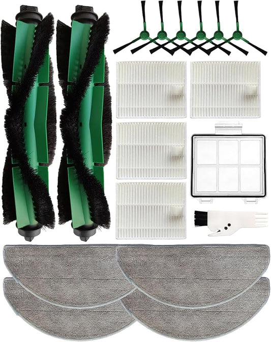 18 Pcs Replacement Parts for iRobot Roomba 105 Combo/104 Combo/Roomba Combo Essential Y0140/Y0112/Y0110, Accessories for Better Cleaning Performance