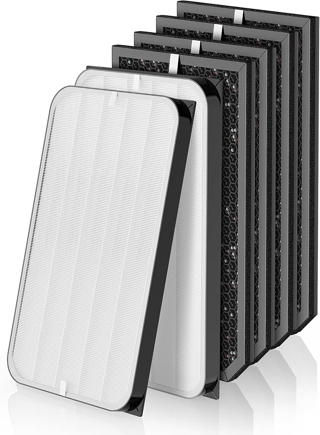 5000 Replacement Filter Compatible with 5000 Series Air Purifier, fits Model 5000, 5500, and 5500i, 2 High-Efficiency Filters and 4 VOCs Filters, Compare to Part # ADF5005 ADF5006 ADF5001