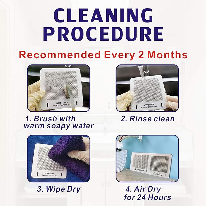 Universal Ceramic Ozone Plates for Generic Ozone Generators Washable Purification Air Purifier, 6.5" x 4.5" Inches Replacement Ozone Plates (1Pack)