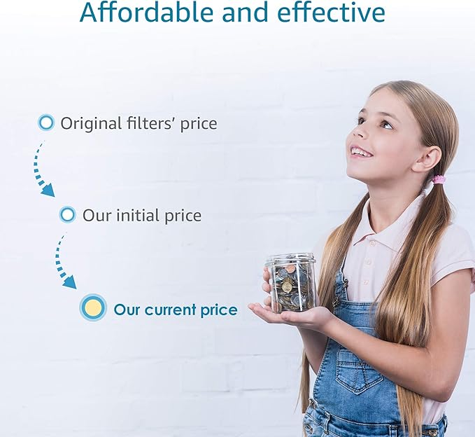 AQUA CREST FXSCH Shower Filter Replacement for GE®, Every 6 Months, White