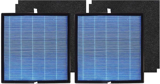 PUREBURG Replacement True HEPA Filter Kit Compatible with Okaysou Airmax 10L Pro & Aiibot Aiibot-A300 also Compatible with SimPure HP3-A Air Purifier,H13 4-Stage Filtration Air Clean Dust VOCs,2-Pack