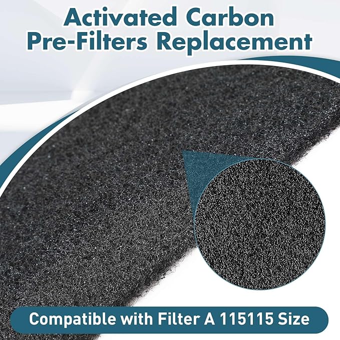 Pangda 4 Pack Activated Carbon Pre Filters Replacement Compatible with Winix Air Purifier Odor Control Part Filter A 115115 Size 21 Compatible with Winix Air Purifier Am90 C535 5300 5500