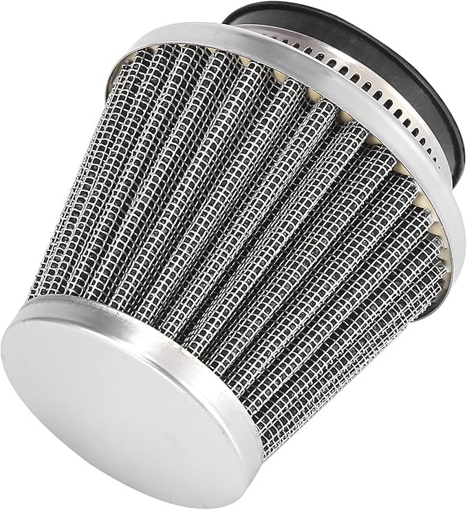 Motoforti 4pcs Universal 44mm Air Filter Cleaner Round Tapered Replacement for Motorcycle Black