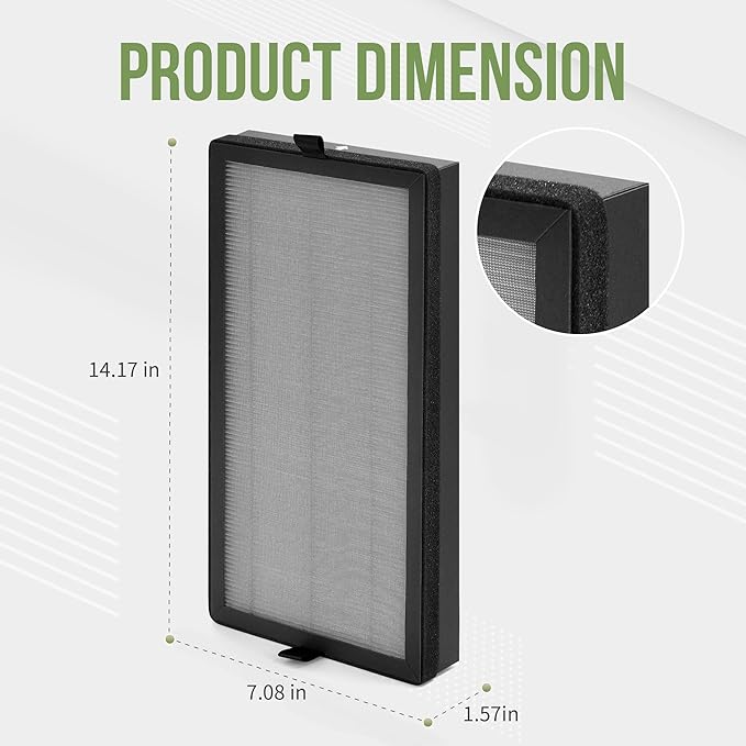 KF310 Replacement Filter Compatible with Kenmore Air Puri-fier Model PM3020, for KF310 1500e Series Air Replacement True HEPA Filter, Compare to Part# KF310, 2-Pack