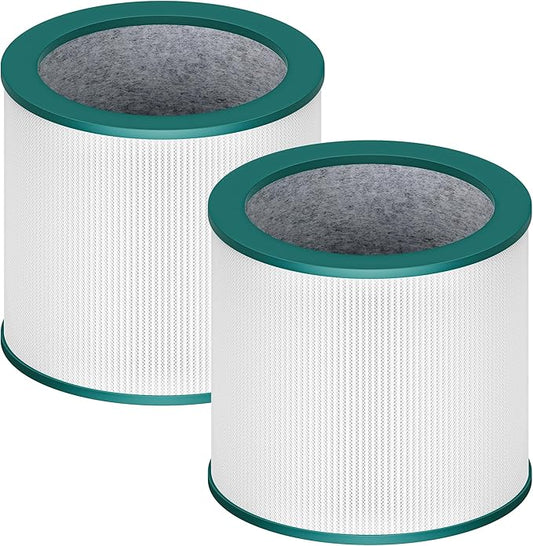 TP01 HEPA Filter Replacement for Dyson Tower Purifier Pure Cool Link TP01, TP02, TP03, AM11, BP01, Funmit 360° Combi HEPA and Activated Carbon Filter, Compared to Part 968126-03, 2 Pack