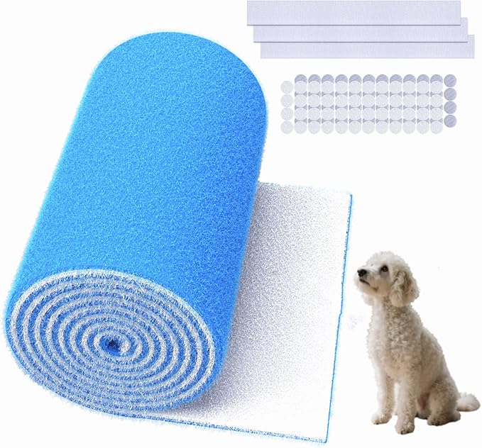 Air Vent Filters, 12"X120" Cut to Size Air Filter Material, MERV 8 Electrostatic Air Filter Roll, Blue & White Vent Filters for Home Floor, Rv Ac Vent, Ceiling, Refrigeration, HVAC Furnace Vent, Etc