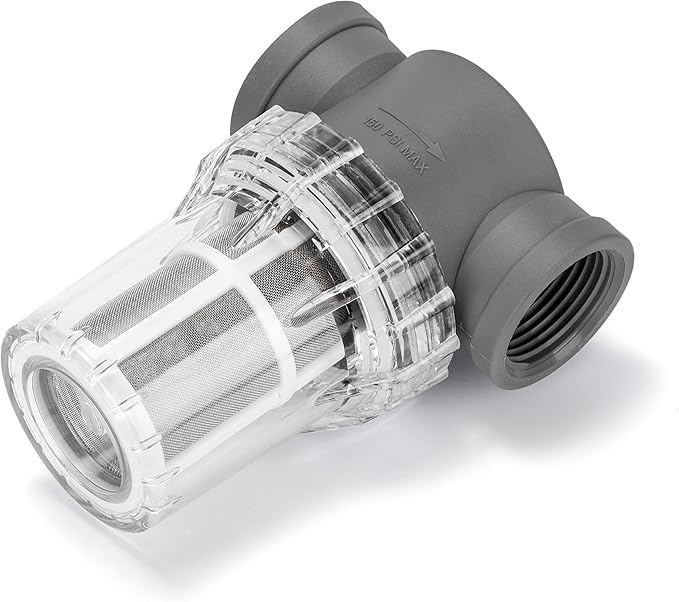 1'' Female NPT in-Line Strainer - Garden Hose Filter for High Pressure Washer, Sediment Filter with 60 Mesh Stainless Steel Screen (1'' 60 Mesh)