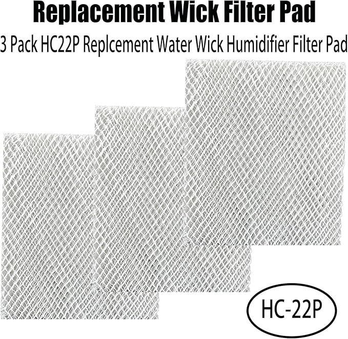 HC22P HC22E1003/U Whole House Humidifier Filter Pad Replcement for Honeywell HE100, HE150 HE220 HE225 HE240 Humidifiers, Part # HC-22P HC22P1001 HC22A1007 HE100A1000 (3 Pack)