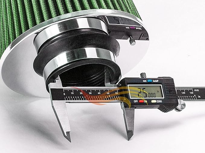 2.5" 63.5 mm Inlet Cold Air Cone Replacement Performance Washable Clamp-On Dry Air Filter