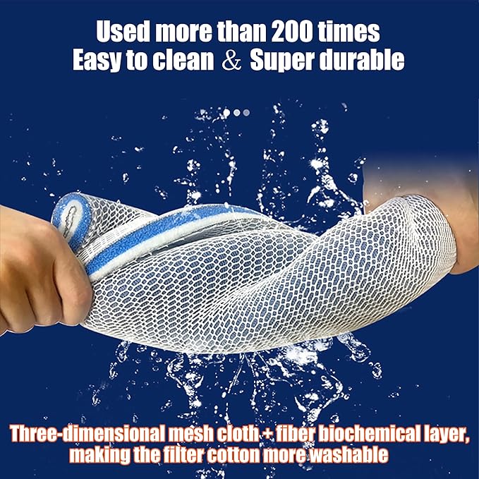 48x12 inch Sponge Aquarium Filter Media Accessories Cuttable 8-Layer Fish Tank Canister Filters Supplies Filter Floss for Aquariums Fish Tank Accessories Aquarium Sponge Filter