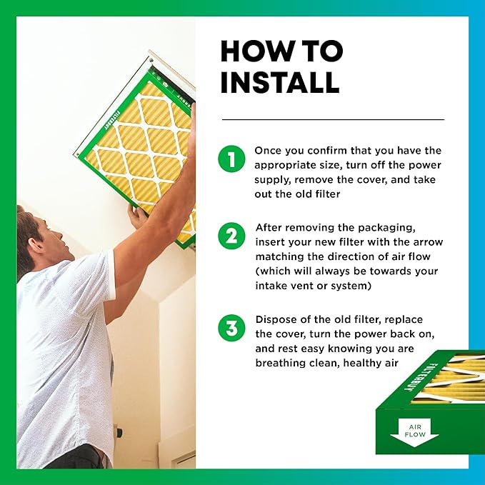 Filterbuy 14x20x1 Air Filter MERV 11 (MPR 1200) Allergen Defense Replacement (3-Pack), Electrostatic Pleated HVAC AC Furnace Filters, Made in USA (Actual Size: 13.50 x 19.50 x 0.75)