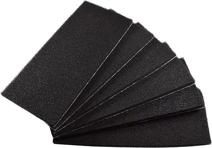 HQRP 6-Pack Full Size Activated Carbon Filters compatible with Hamilton Beach 04383, 04384, 04386 True Air Room Odor Eliminator