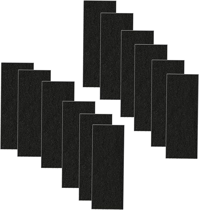12 Pack Activated Charcoal Filters for Nature's Miracle Cat Litter Box Replacment Charcoal Filter Mat