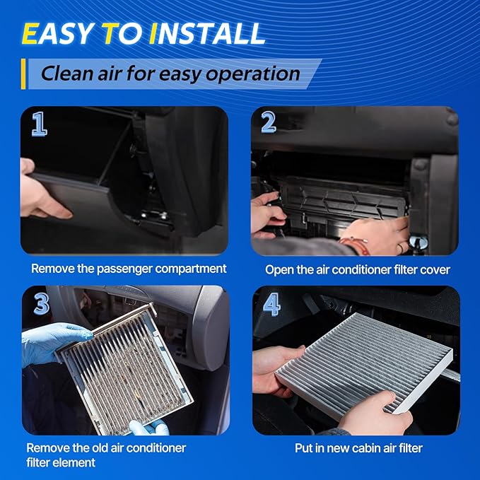 Cabin Air Filter Fits Camry, Corolla, Highlander, Prius, RAV4, Tundra, 4Runner, Avalon, Sequoia, Legacy, Outback, Replacement for CF10285, CP285