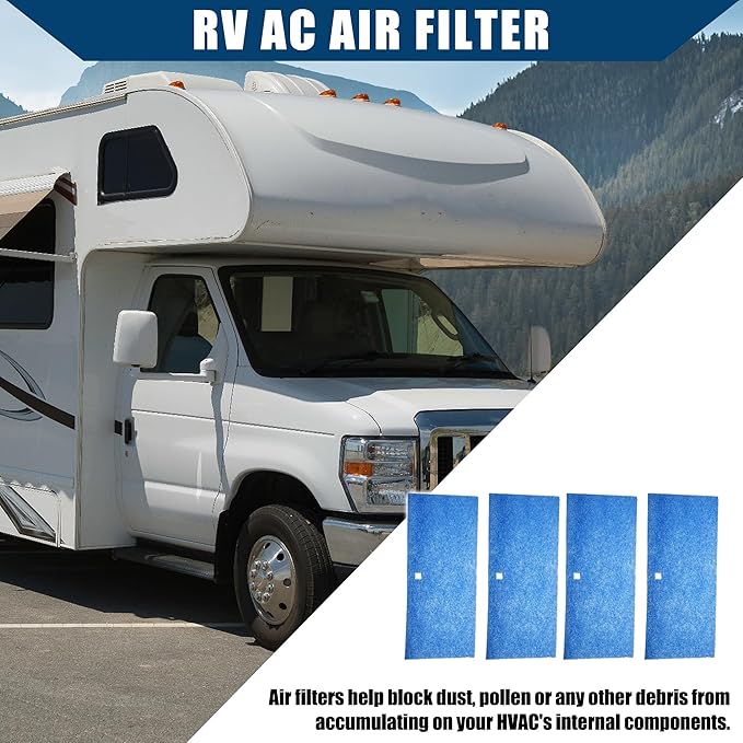 6"x14" Rv AC Air Filter for Coleman Air Conditioner AC 101G / RV Air Conditioner Filters/Durable / 4 Pcs Blue