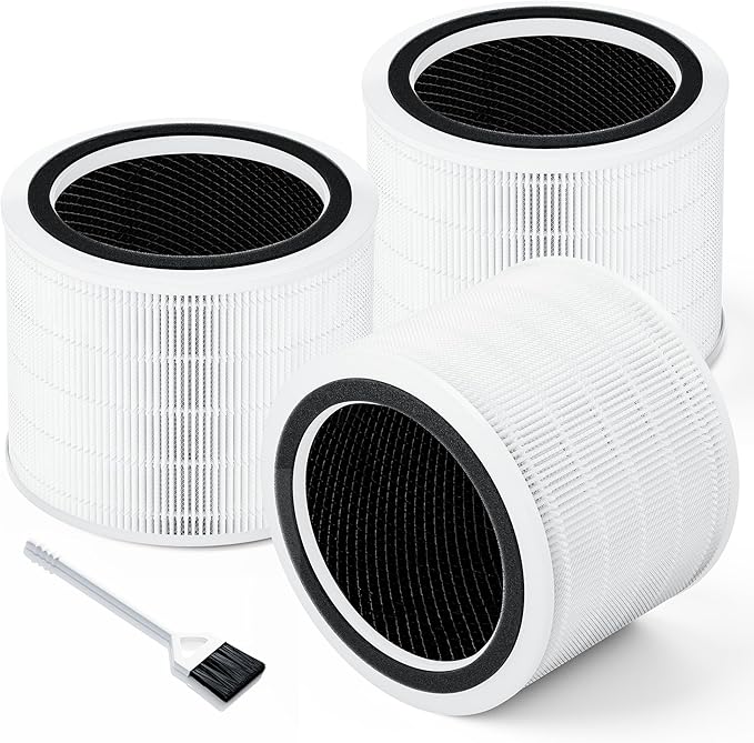 Funmit Core 200S Replacement Filter for Core 200S Smart WiFi Air Purifier, 3-in-1 H13 True HEPA Filter Replacement and High-Efficiency Activated Carbon, Part # Core 200S-RF, 3 Pack