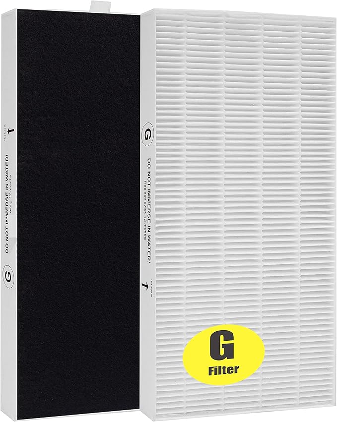 HRF-G True HEPA Replacement Filter, Compatible with Honeywell HPA020 HPA020B, HAP030 HPA030B and HPEAClean HPA075/080 Series and HPA175/180 Series Air Purifier, Part Number HRF-G1 HRF-G2, 2-Pack