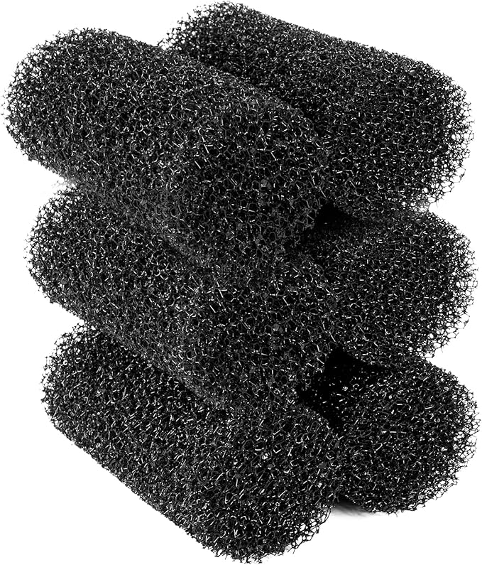6 PCS Internal Filter Sponge Foam, Aquarium Bio Sponge Rolls of Fish Tank Filter Accessories 4.5" x 2"