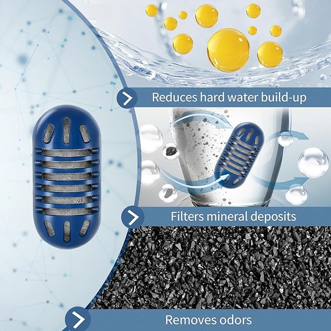 12-Pack Demineralization Cartridge for Humidifier Compatible with HoMedics Total-Comfort Ultrasonic Humidifier Demineralizer Tablets Filter Replacement for Water Decalcification, Remove Odor