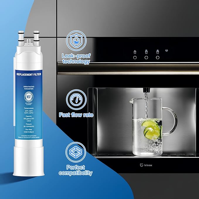 FPPWFU01 Water Filter Replacement for Frigidaire FPPWFU01 Water Filter Compatible with PurePour PWF-1,EPPWF01 PureAdvantage PWF-1 (3 Pack)