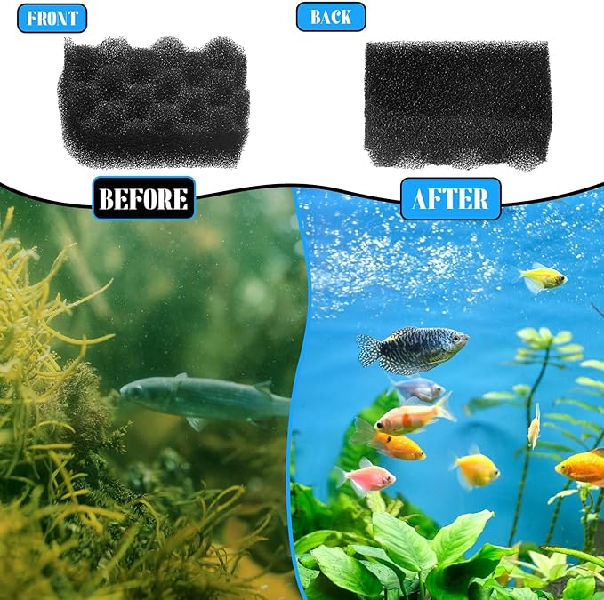 Maxcheck 20 Pcs Foam Filters Media Pads Compatible with Fluval 304/305/ 306/404/ 405/406 Foam Filter Media Replacements Sponges for Aquarium Canister Accessories