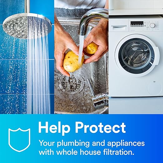 Filtrete Standard Capacity Whole House Grooved Water Filter, 5 Microns, Universal Filter, Sump Style Drop-In Filter, 2-Filters (4WH-STDGR-F02)