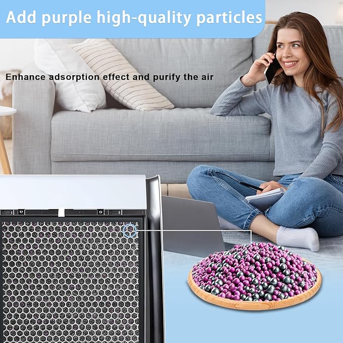 10-Pack Amboseli Replacement Filters Compatible AD3000 Air Purifi-er, 3000,3000M, 3000Pro Air Purifi-er,2 air filter, 2 Activated Carbn and 6 Extra Carbn Pre-Filters