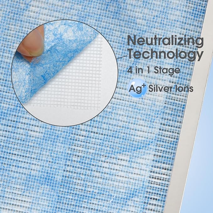 Upgraded 25 Replacement Filter, Compatible with 25 S1/W1/B1 Air Purifier,4 in 1 Stage with Pre-filter,High-Efficiency Core Layer,and Activated Carbon,4-Pack