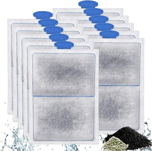 driamor 10 Pack PF-L Filter Cartridges Compatible with PF20, PF30, PF40 and PF75 Power Filters, Fish Tank Aquarium Filters Cartridge Replacement