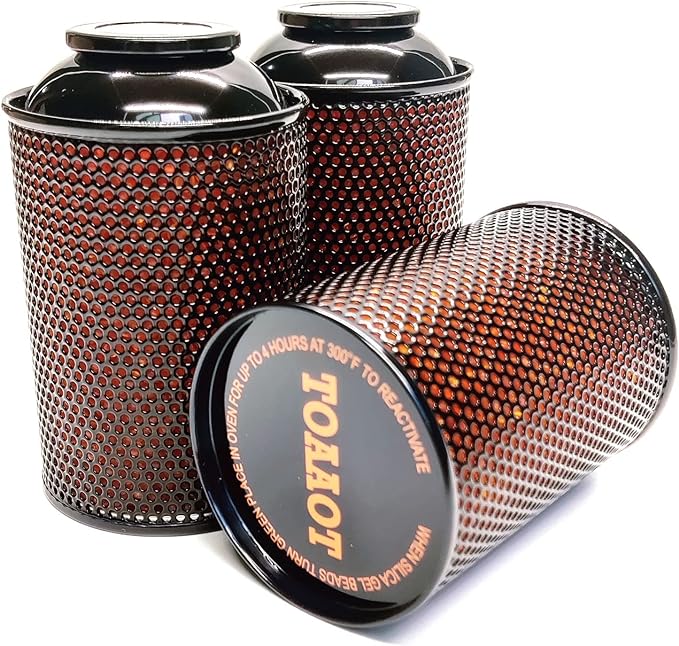 Gun Safe Dehumidifier, Moisture Absorbers, TOAAOT 200g Silica Gel Canister for Gun Case, Tool Box (3 Units)