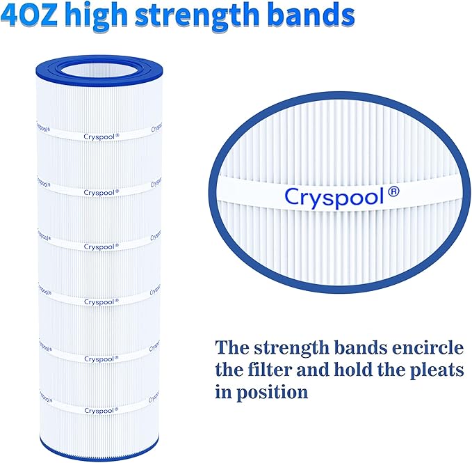 Cryspool® 09032 Compatible with Clean & Clear 200, CC200, PAP200, R173217, C-9419, FC-0688, 59054400, Aladdin 29902, 200 Sq. Ft Pool Filter Cartridge, 1 Pack