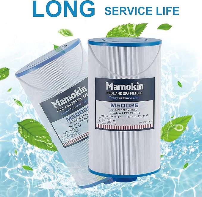 303279 Hot Tub Filter Replaces Filbur FC-2402, 5CH-37, PFF42TC-P4, 78460 and Lifesmart, AquaTerra, Fantasy, Freeflow, Simplicity, Bermuda, Aspire, Azure, Spa Filter-2 Pack