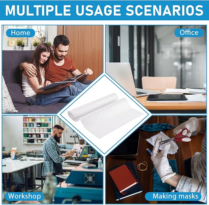 Merv 16 Filter Material, 5.24 Ft² Cut to Fit Air Vent Filters for Clean Living Basic Dust and Pet Dander Pollen Smoke for Home Ac HVAC, Efficiency Breathable DIY Design