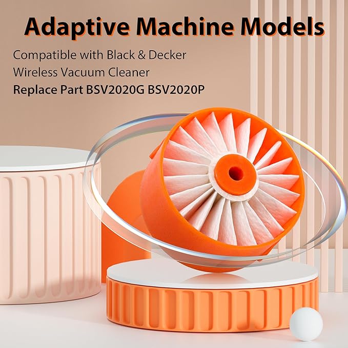 Filter Replacement for Black & Decker Powerseries Extreme Cordless Stick Vacuum Cleaner Fit for BSVF1 BSV2020 BSV2020G and BSV2020P. Replace Part # N665227, #N858184, Compatible with Craftsman filters