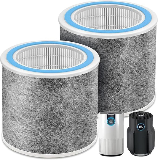 2 Pack HP102 Replacement Filter, Compatible with Shark HP102/HP102PET/HC450/HC451/HC452/HC455 /HP132/HP152 Air Purifier, True Filter for 99.97% of Particles Part Number #HE1FKPET,HE1FKBAS