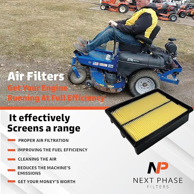 Air Filter - Pack of 1 - Replacement Set Compatible with with Dixon Mowers, Lawn Tractors, Electric Welders, Equipment - Fits O.E. 17210ZJ1842, 17210ZJ1841 - Air Filter Replacement - Baldwin PA30279
