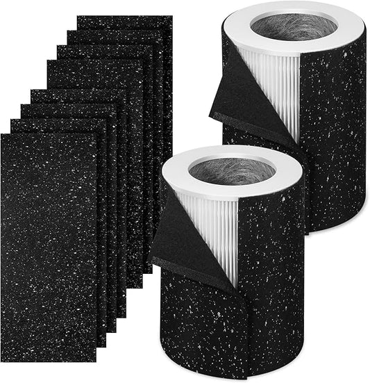2+8 HP670 Replacement Filter-Compatible with Hunter HP670 Large Tower True Air Cleaner Purifier, Part# H-HP670-VP Filter,2*HP670 True HEPA Filter Replacement + 8*Activated Carbon Pre-Filter (2+8 Set)