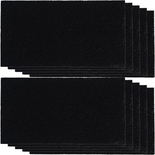 10 Pack Replacement Activated Charcoal Filters Compatible with Van Ness Corner Enclosed Cat Pan and Van Ness CP77 White Enclosed Sifting Cat Pan Litter Box