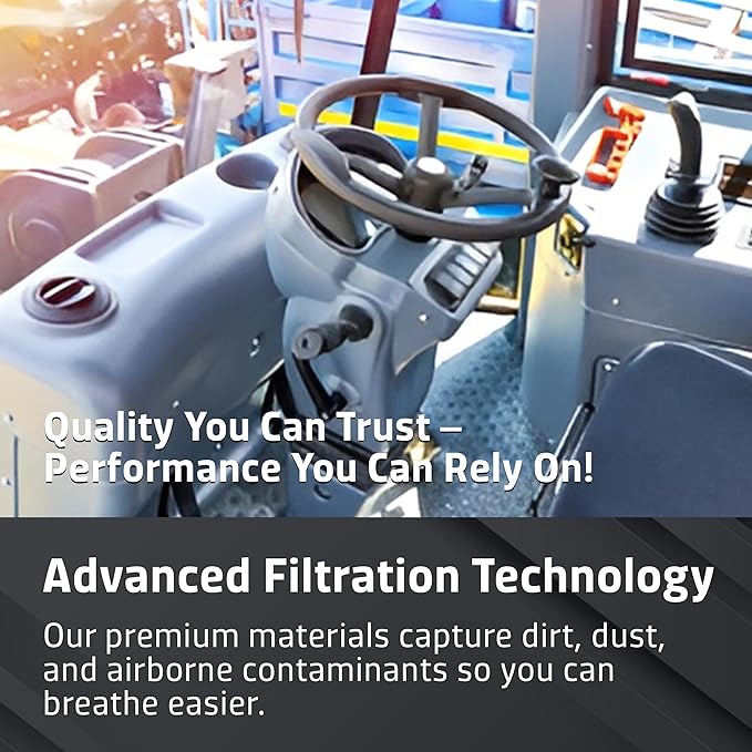 Cabin Filter - Pack 1 - Compatible with Agco Allis Tractors, Challenger Farm Tractors, Massey-Ferguson Tractors - Cabin Air Filter Replacement – Replaces O.E. 3388840M2; Baldwin PA5626; Wix WP10069