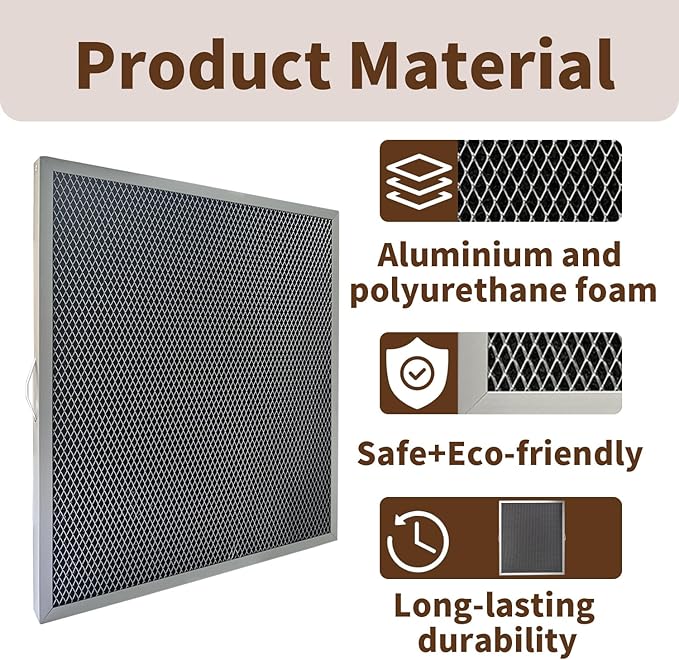 5881 Washable MERV 8 Dehumidifier Filter Replacement for AprilAire Whole-House Dehumidifiers E080, E100 and Dehumidifying Ventilator 8192A, 2 Pack