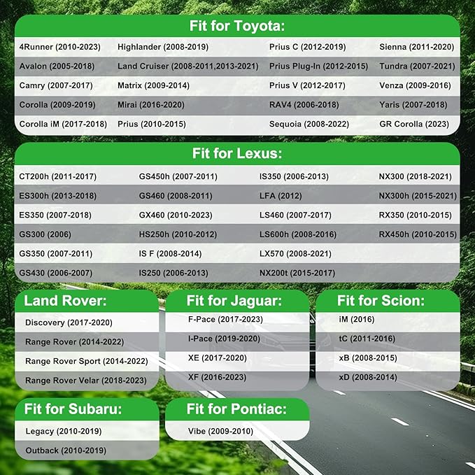 CF10285 3pcs Activated Carbon Cabin Air Filter Set for Toyota Camry/Corolla/Highlander/Avalon/4Runner/RAV4/Tundra/Sienna/Venza/Sequoia/Yaris/Matrix/Mirai; for Lexus RX350, for Subaru Legacy/Outback