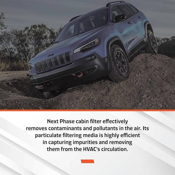Cabin Air Filter Replacement - Pack of 1 - Made in USA - Compatible with 2019-2023 Jeep Cherokee 2.0L, 2.4L & 3.2L, 1998-2000 Lexus GS300 3.0L & GS400 4.0L - Replaces O.E. 68410725AA, 68410725AB